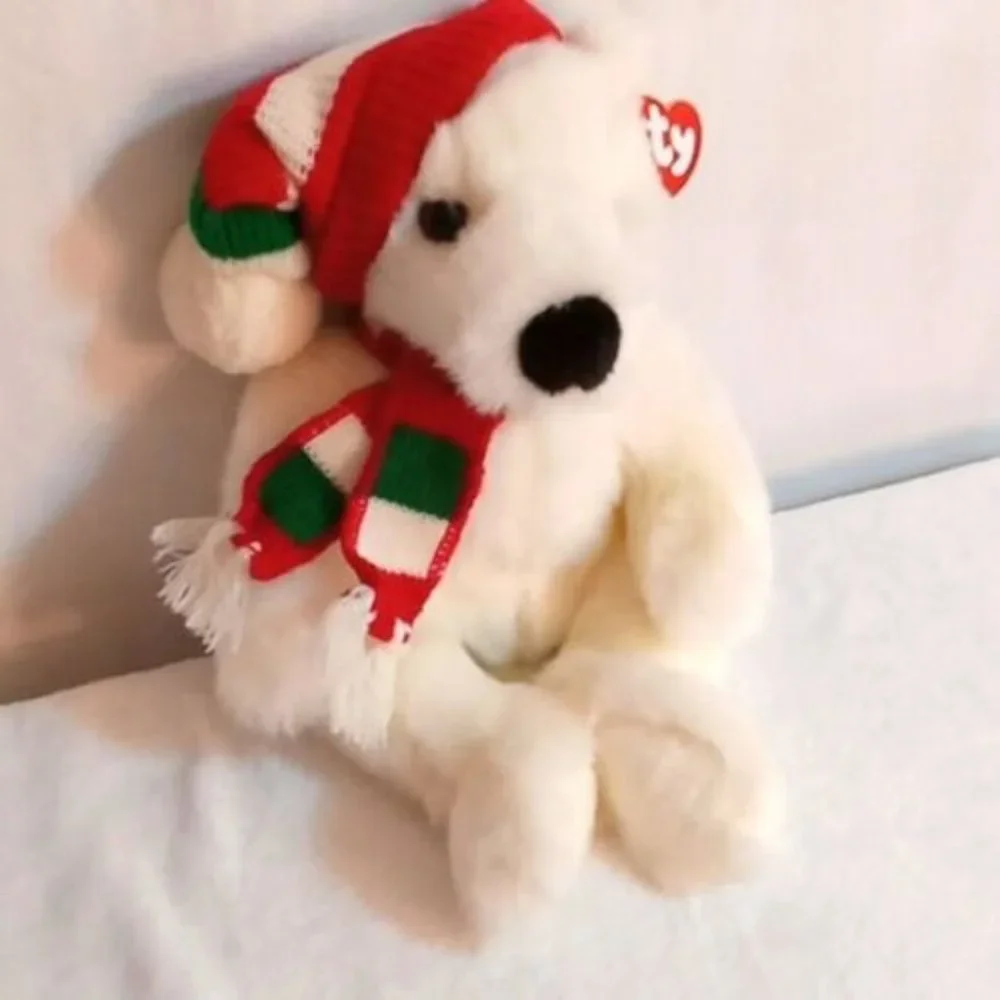 TY Large Beanie Buddy Holiday Christmas Polar Bear Style 5700 Plush 14